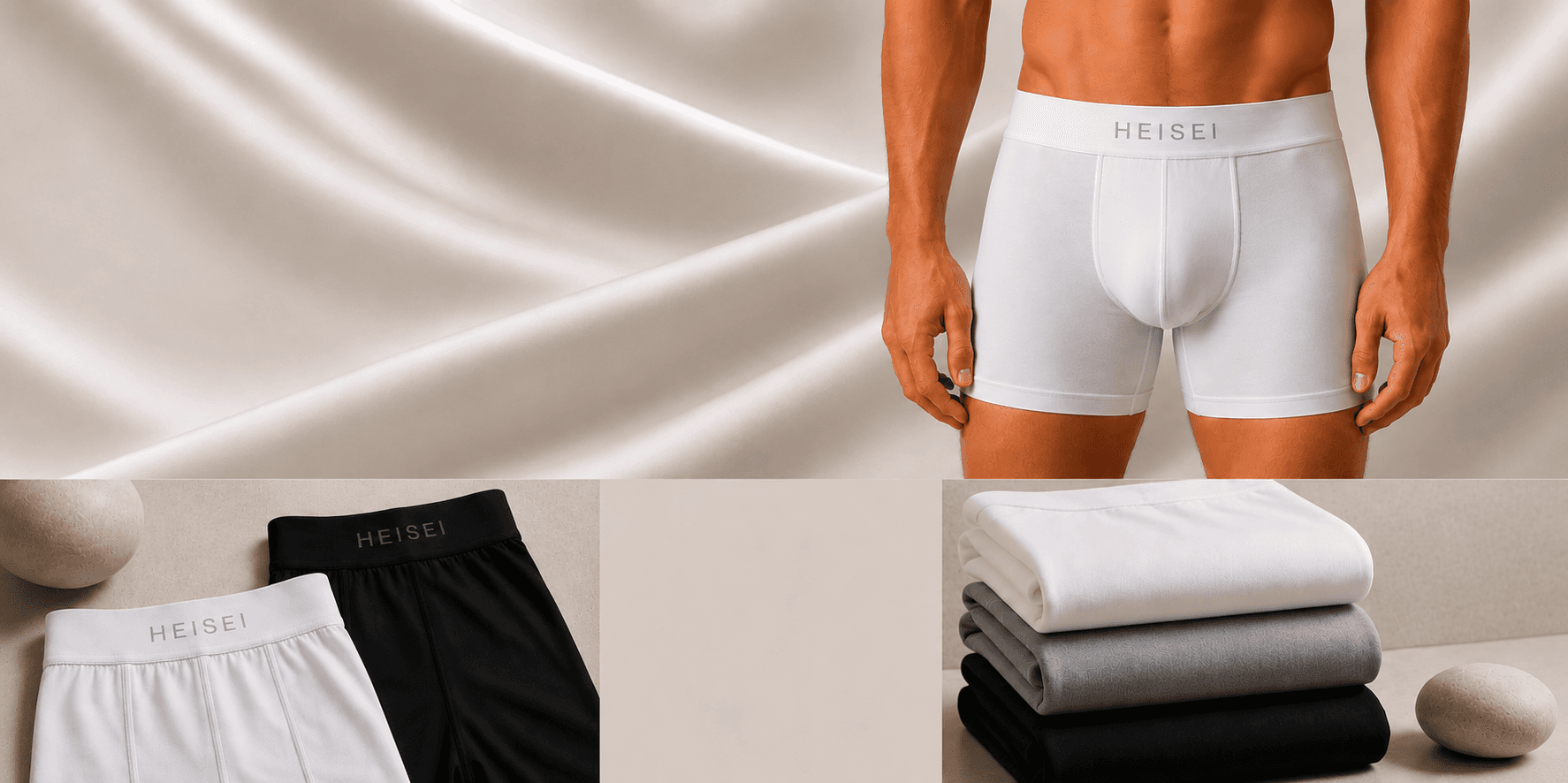 HEISEI — the collection: boxer briefs and trunks in premium micro-modal